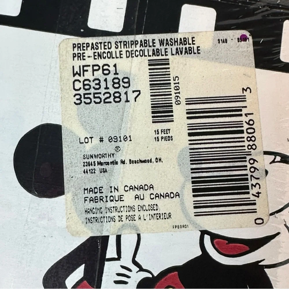 NWT Disney's Mickey Mouse Stuff for Kids Film Reel 5 YD Decorative Border sealed
